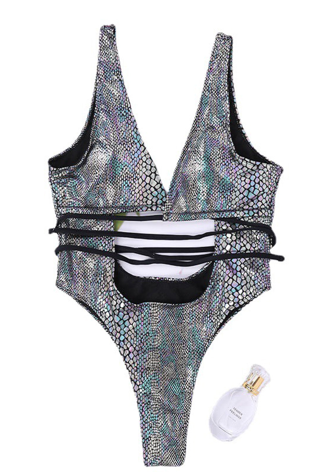 One piece Bikini swimsuit with laces for women