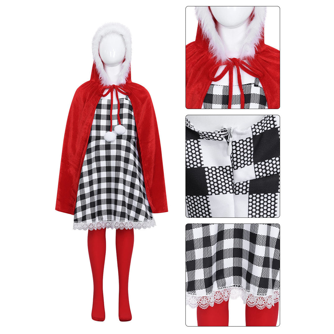 Girls Cindy Lou Who Costume Christmas Kids Whoville Dress Sets - Ciclove