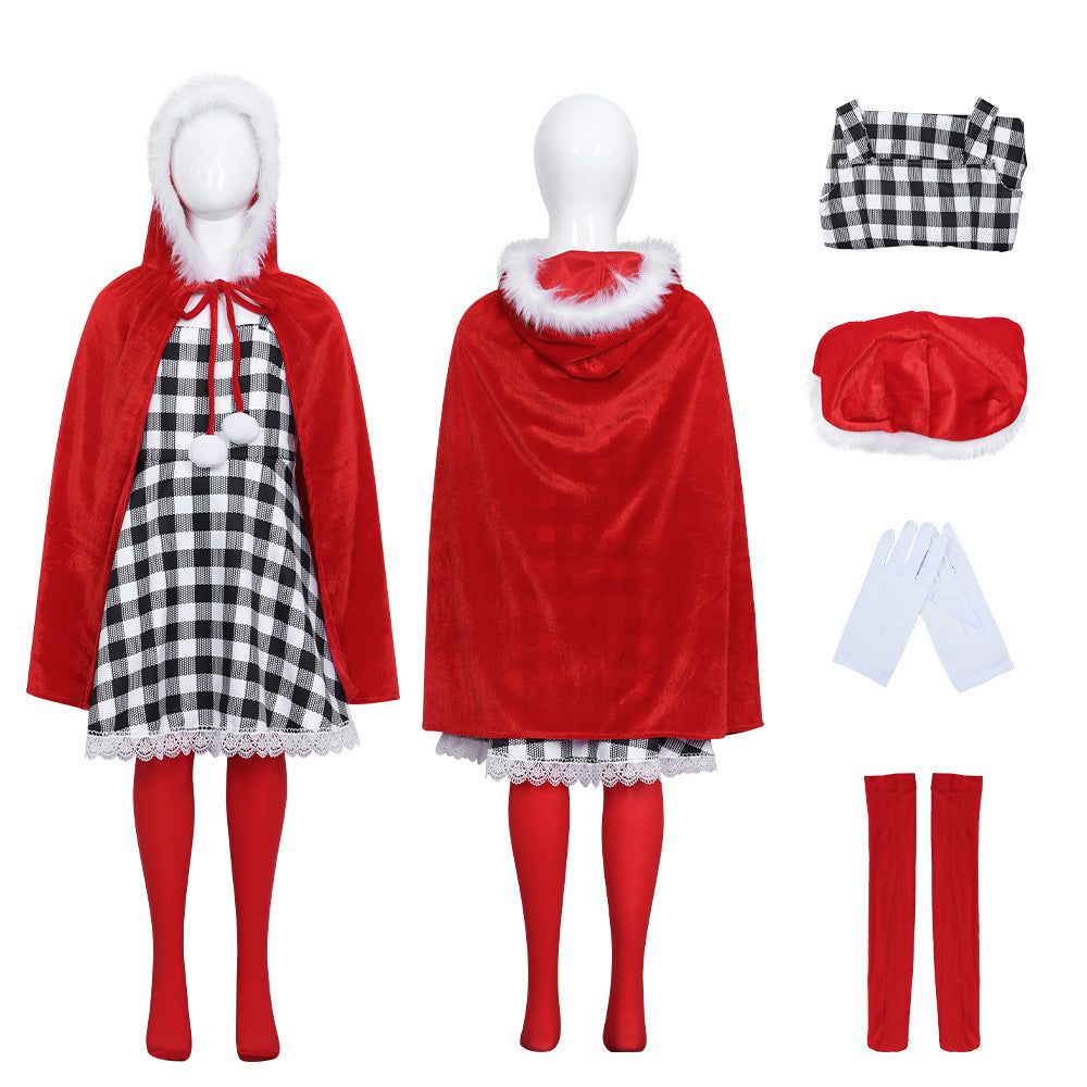 Girls Cindy Lou Who Costume Christmas Kids Whoville Dress Sets - Ciclove