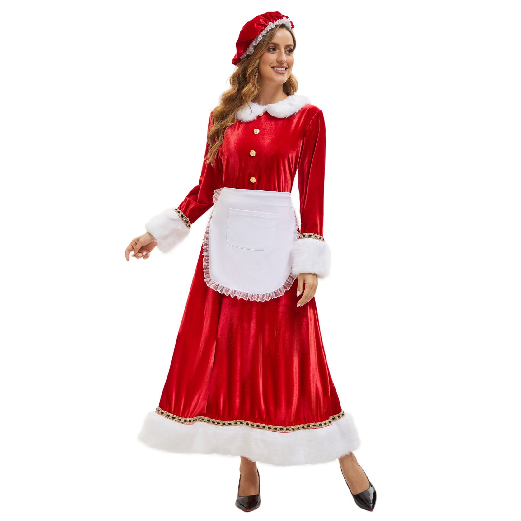 Christmas Women's Dress for Adult Party Performance Santa Xmas Outfits - Ciclove