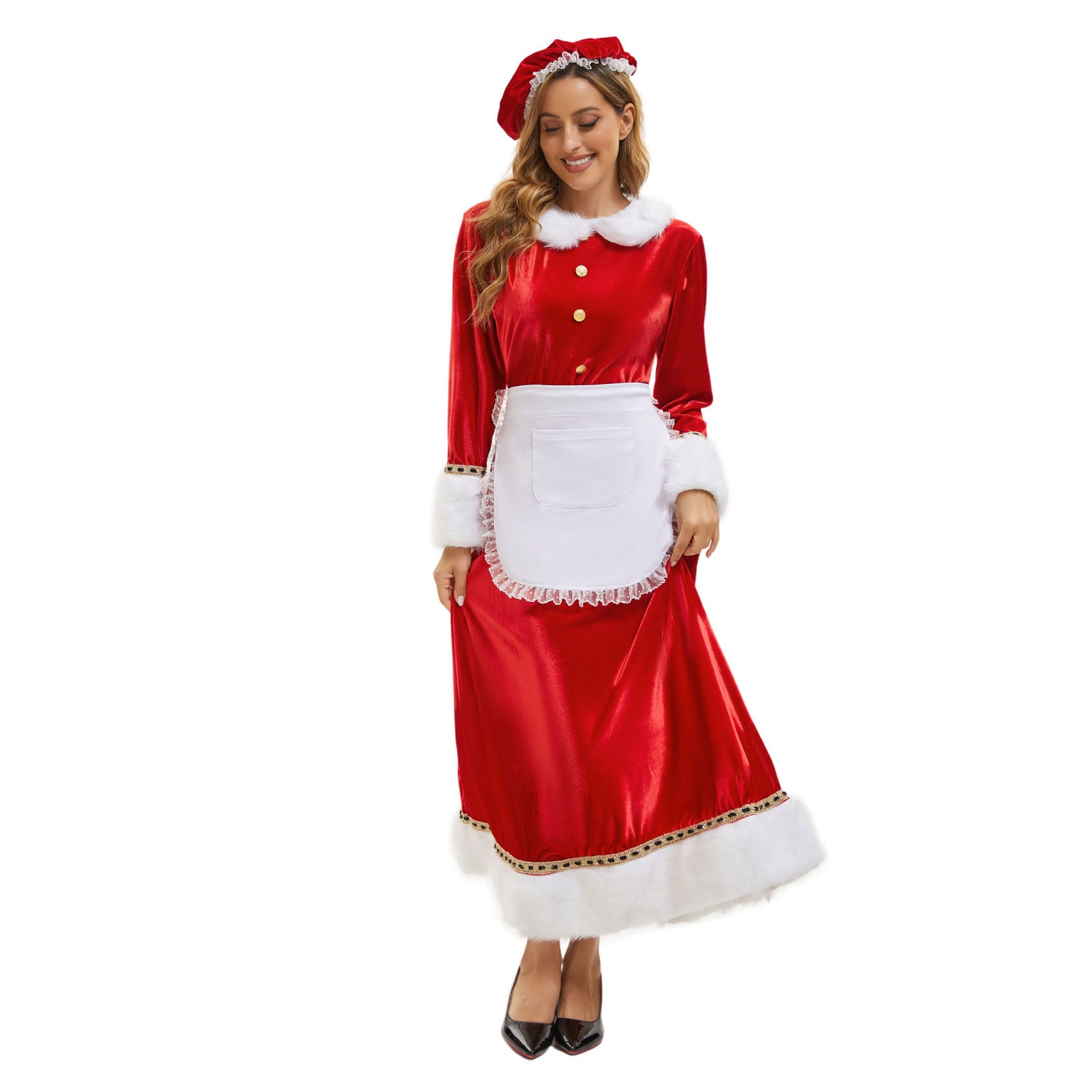Christmas Women's Dress for Adult Party Performance Santa Xmas Outfits - Ciclove