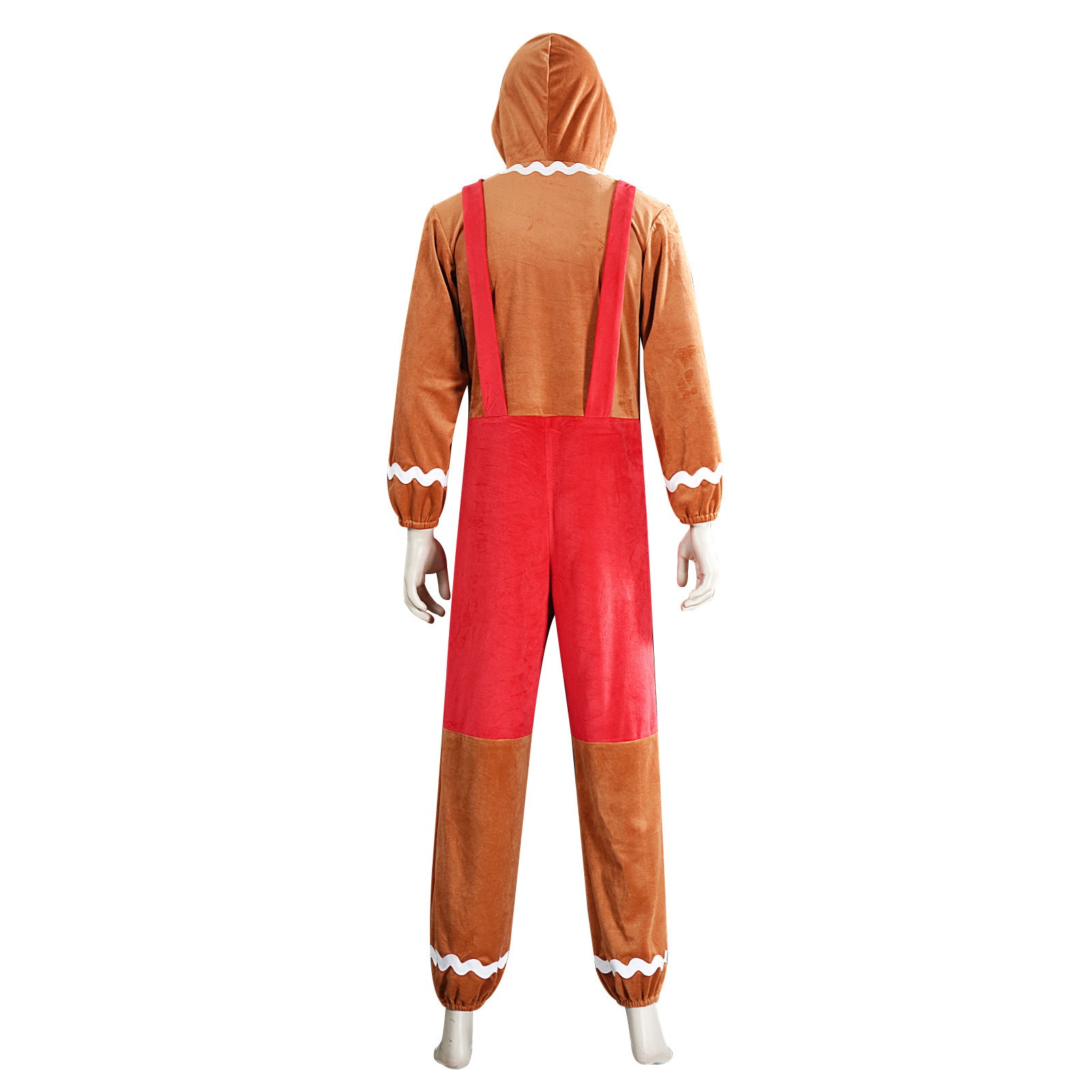 Christmas Adult Gingerbread Man Jumpsuit Costume Cosplay Xmas Outfit - Ciclove
