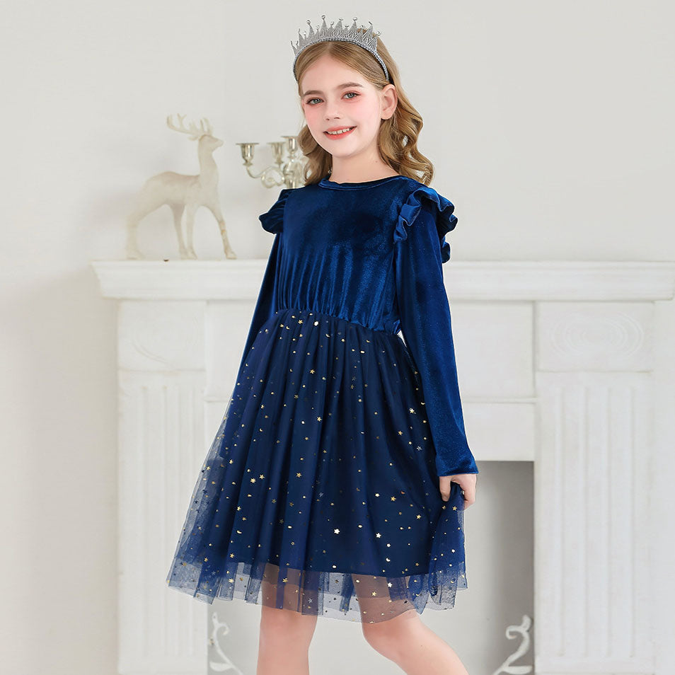 Girls Sweater Dress Autumn And Winter New Bow Christmas Costumes - Ciclove