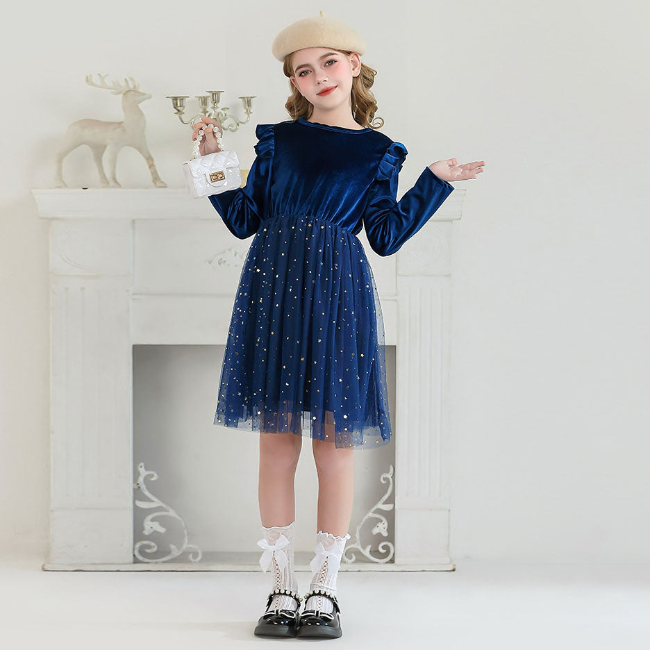 Girls Sweater Dress Autumn And Winter New Bow Christmas Costumes - Ciclove