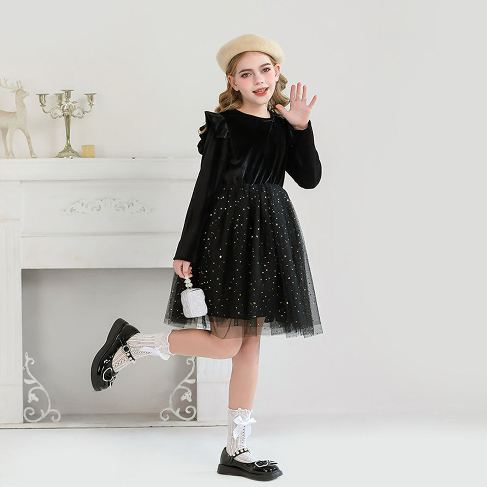 Girls Sweater Dress Autumn And Winter New Bow Christmas Costumes - Ciclove