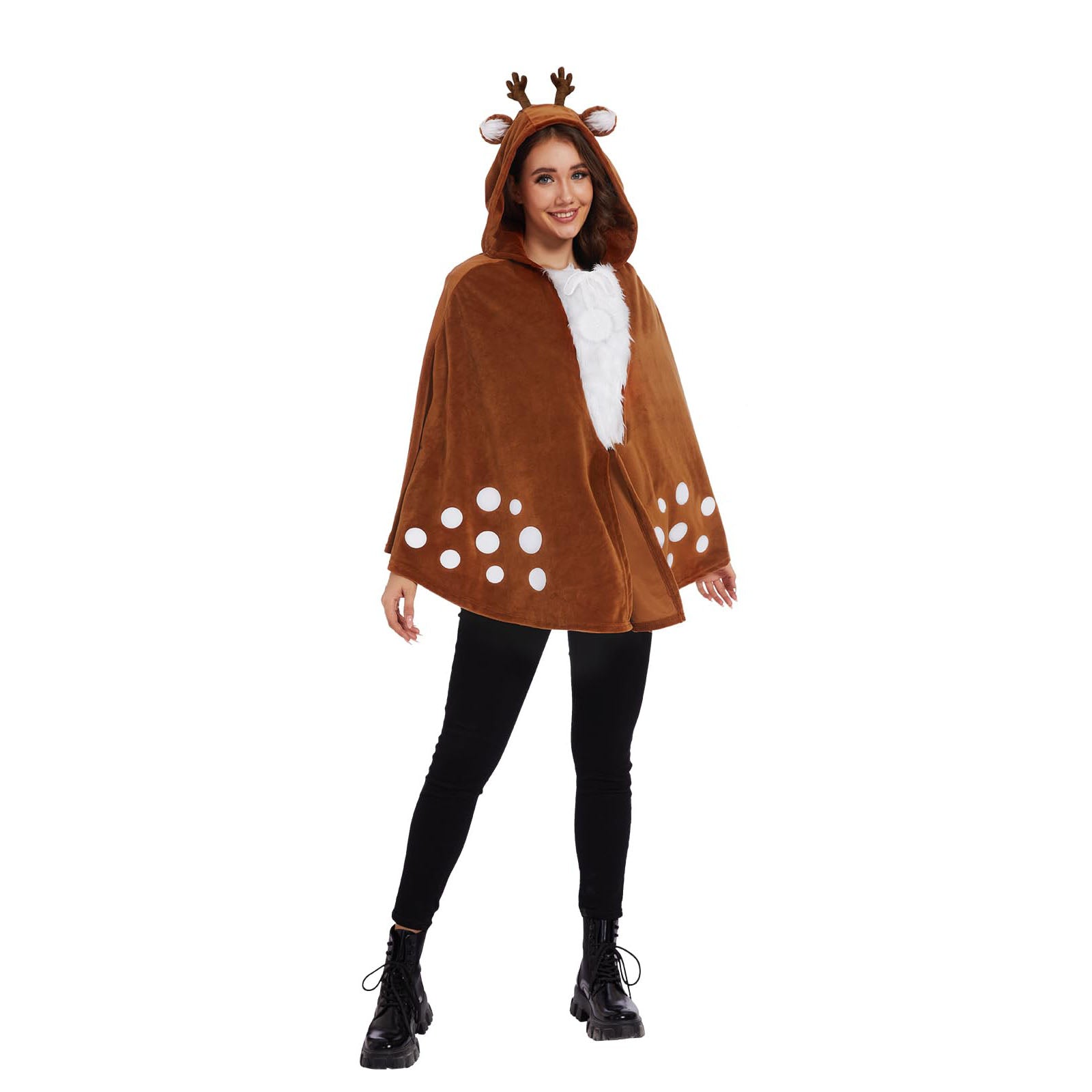 Brown Forest Deer 1940s Christmas Costumes Cape - Ciclove