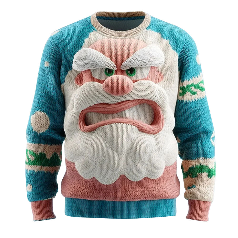Christmas Men's Santa Claus Cool Party 3D Long Sleeve Sweatshirt - Ciclove