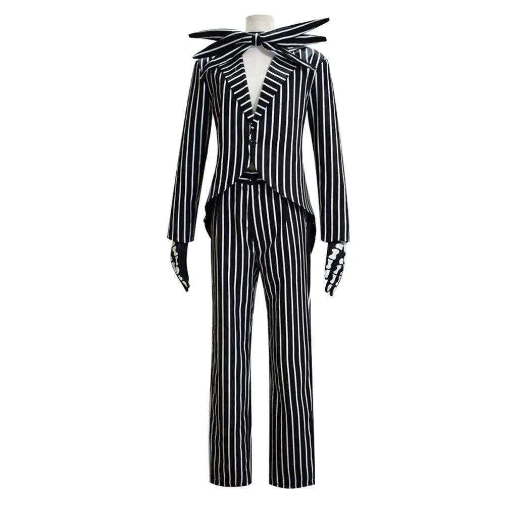 Adult kids Jack Skellington Sally Suit Costume The Nightmare Before Christmas for women men Boy Girl full Set - ciclove