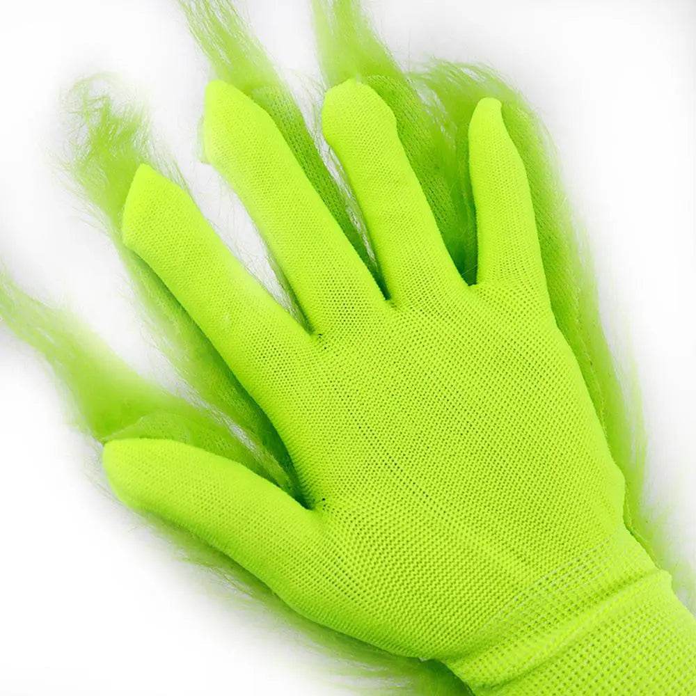 Green The Grinch Christmas Costumes Gloves - ciclove