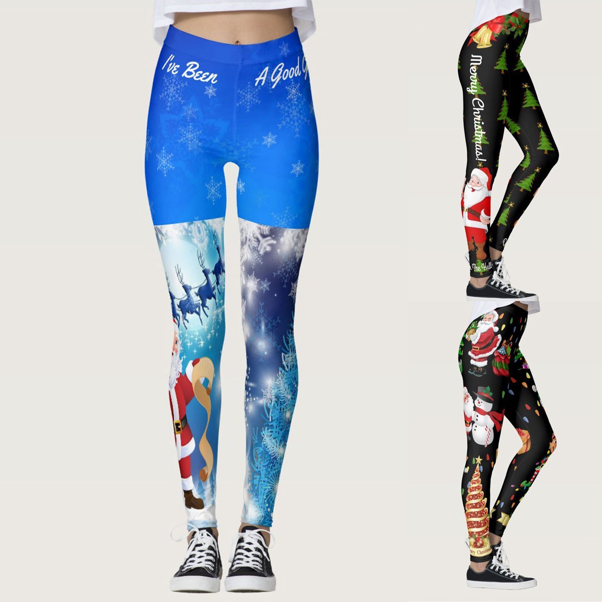 Christmas Pants Leggings Women's High Waisted Yoga Leggings - Ciclove