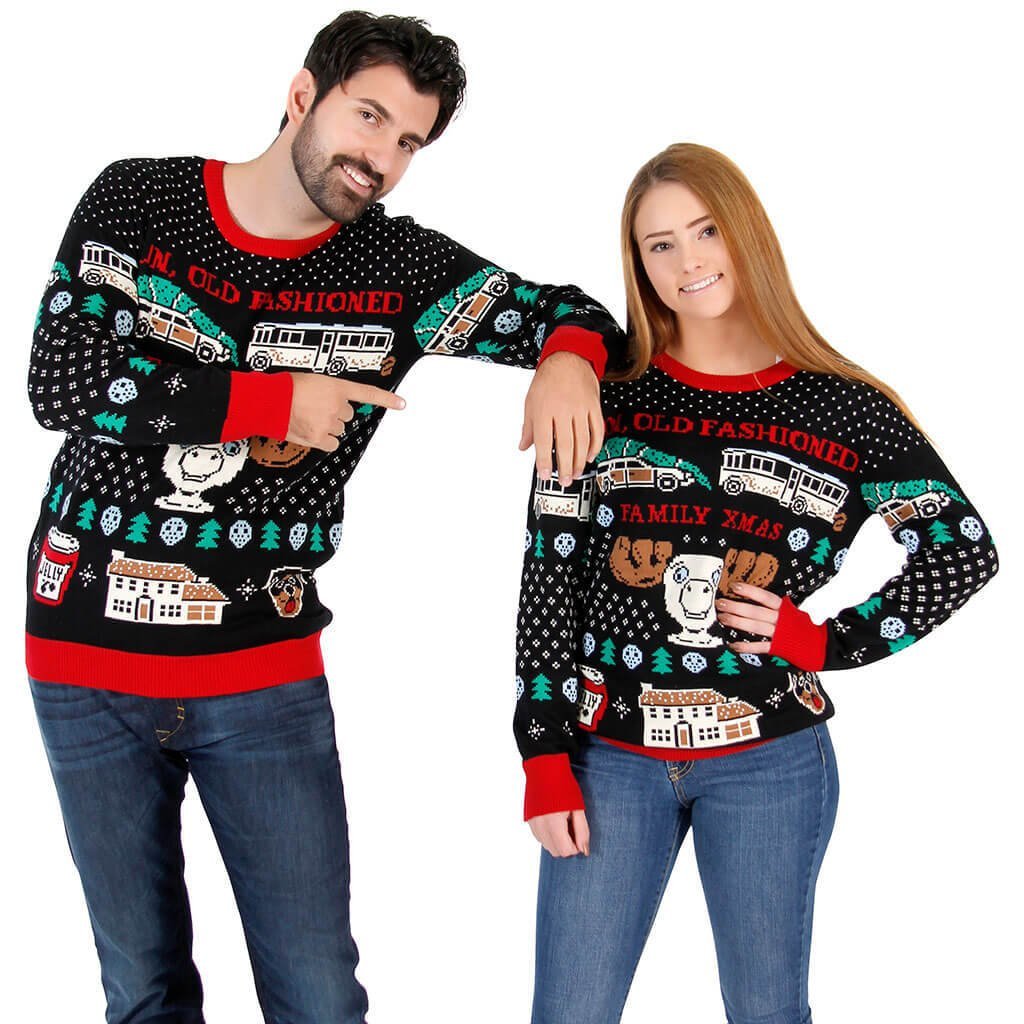 Christmas Letter Printed Pullover Knit Sweater Men Ugly Christmas Sweaters - Ciclove