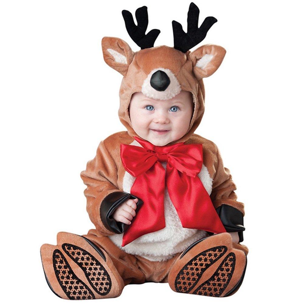 Christmas Baby Jumpsuit Santa Elf Elk Snowman Styling Costume Performance Costume - Ciclove