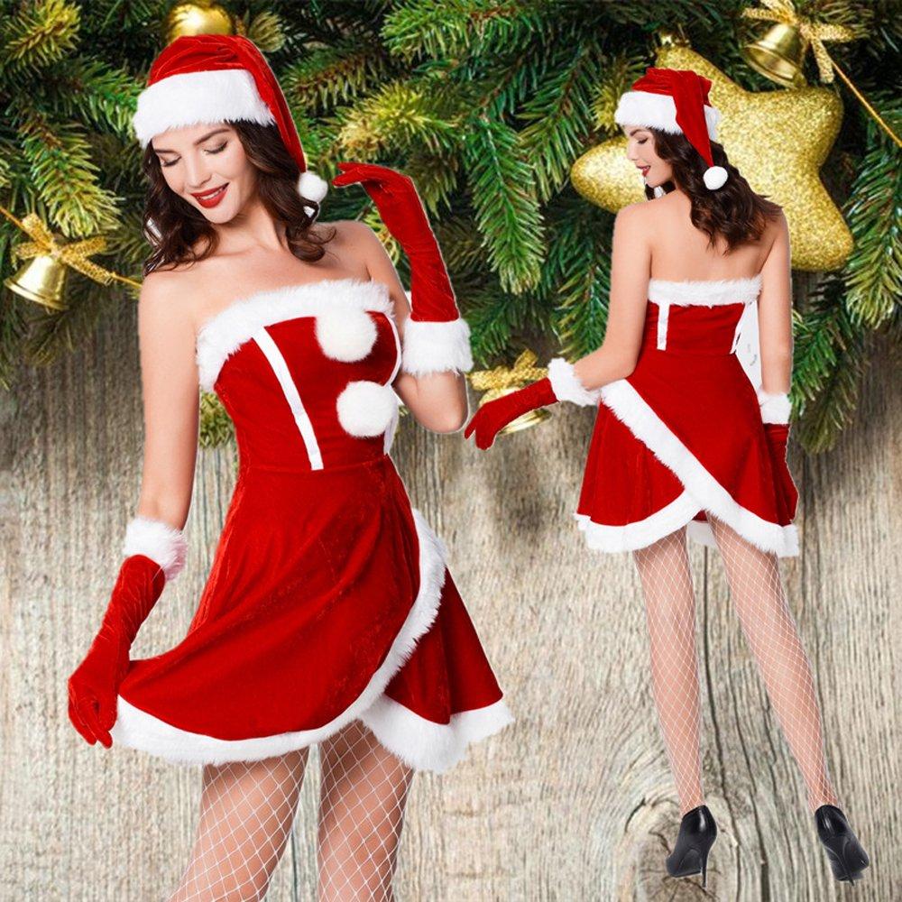 Christmas Costume Elk Snowman Christmas Party Skirt Suit for Women - Ciclove