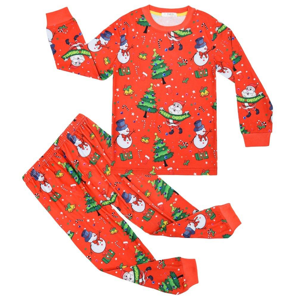Christmas Children's Pajamas Long-sleeved Two-piece Suit - Ciclove