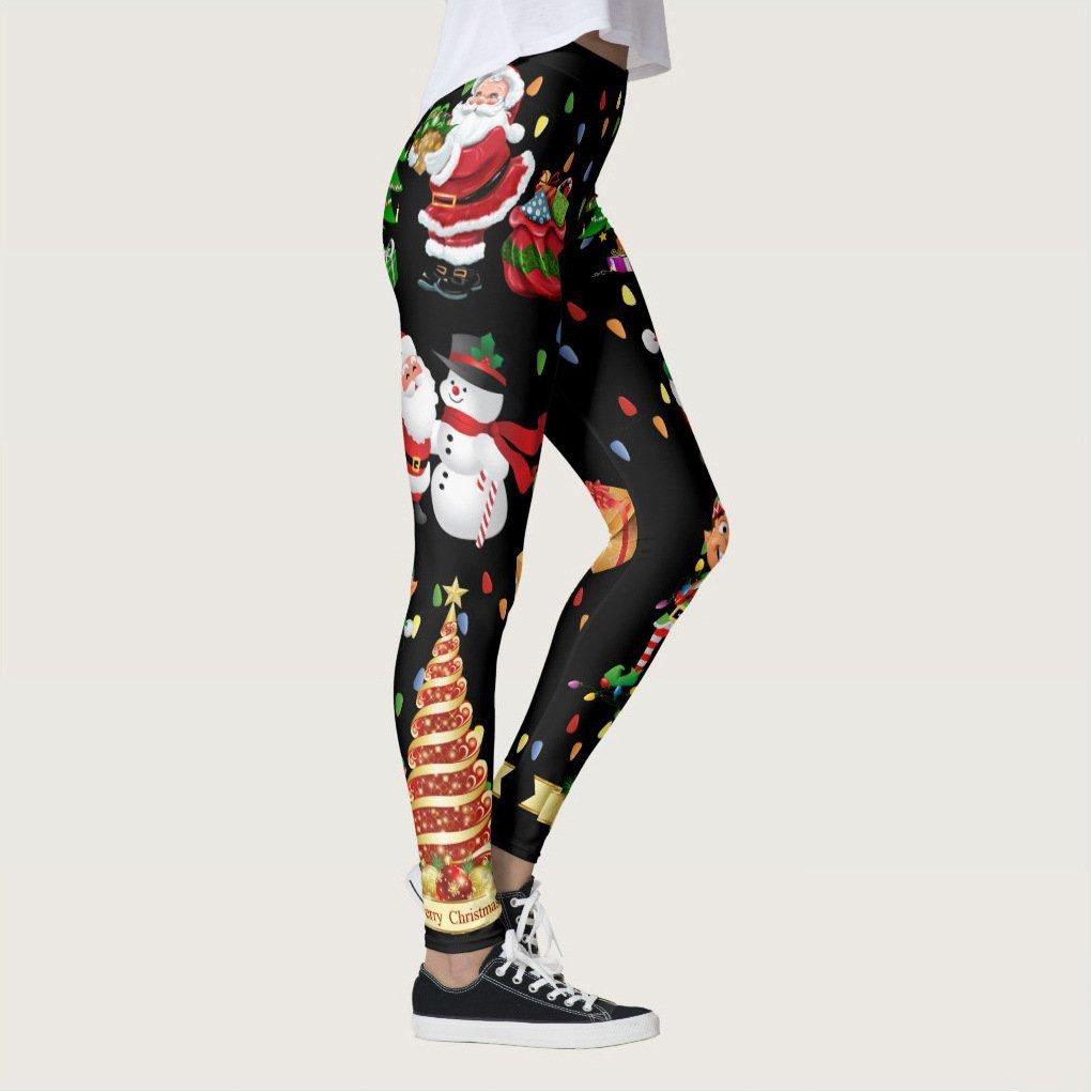 Christmas Pants Leggings Women's High Waisted Yoga Leggings - Ciclove