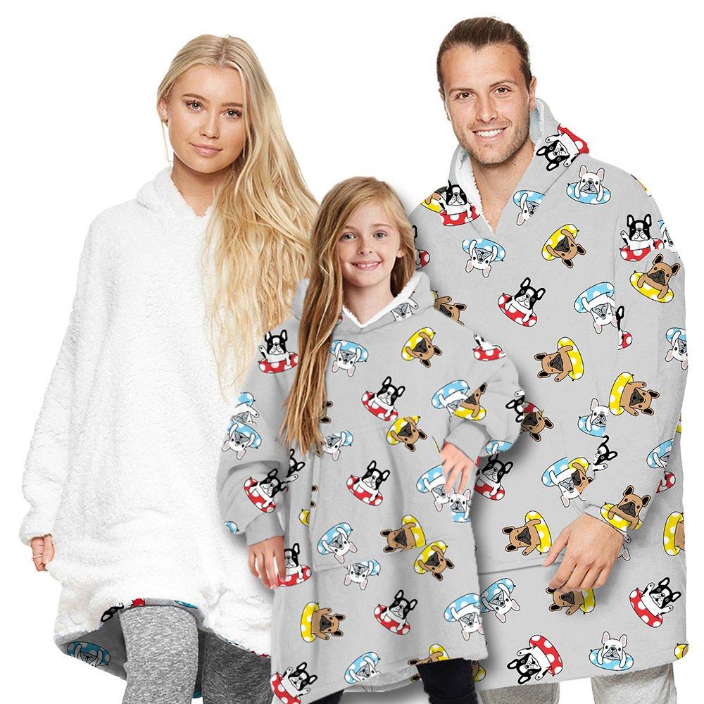 Family matching pajamas robes hoodie blanket Holiday Christmas Gifts - Ciclove
