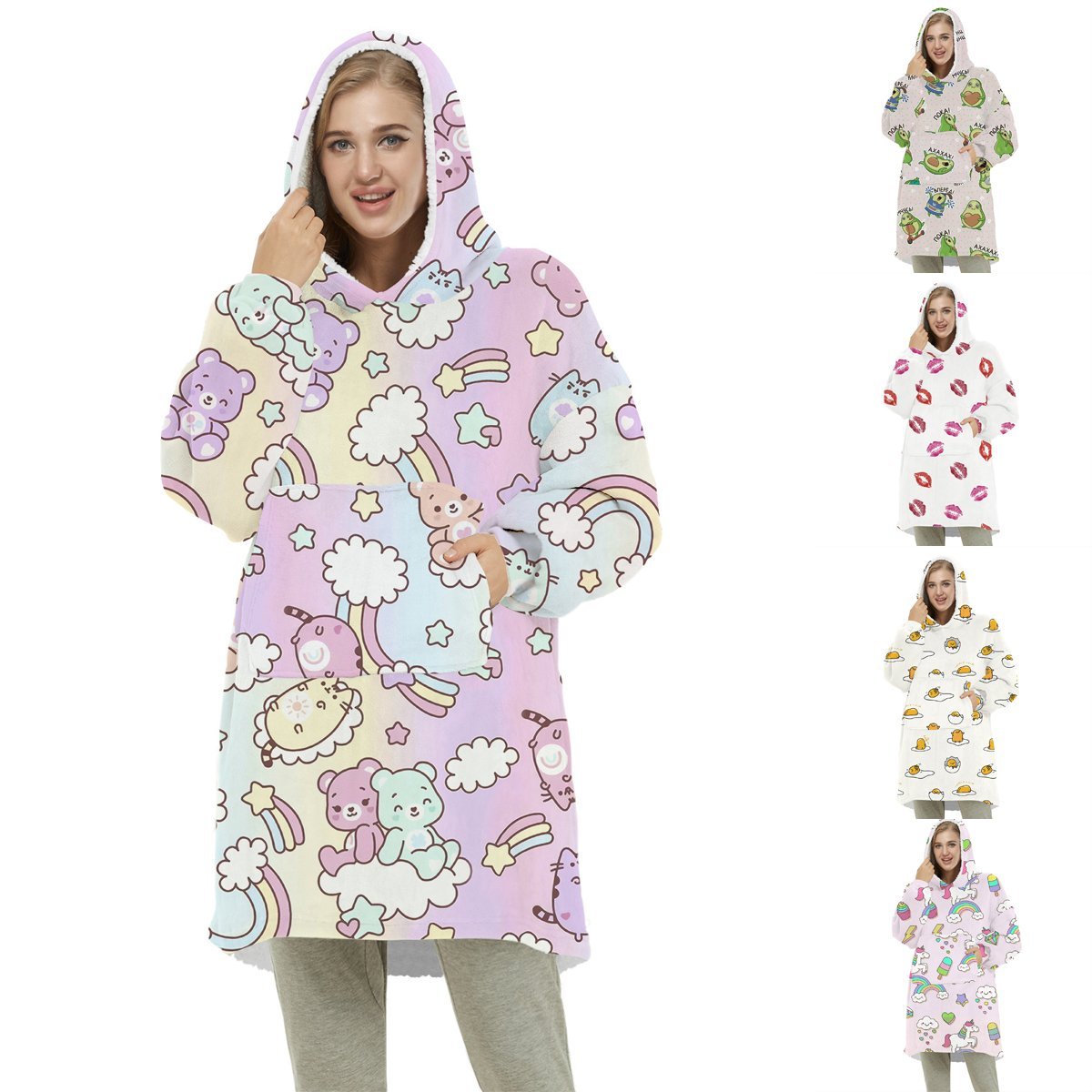 Christmas Eve Cloth Women Men Couple Printing Men's and Women's Winter Wear Blanket Sweater - Ciclove