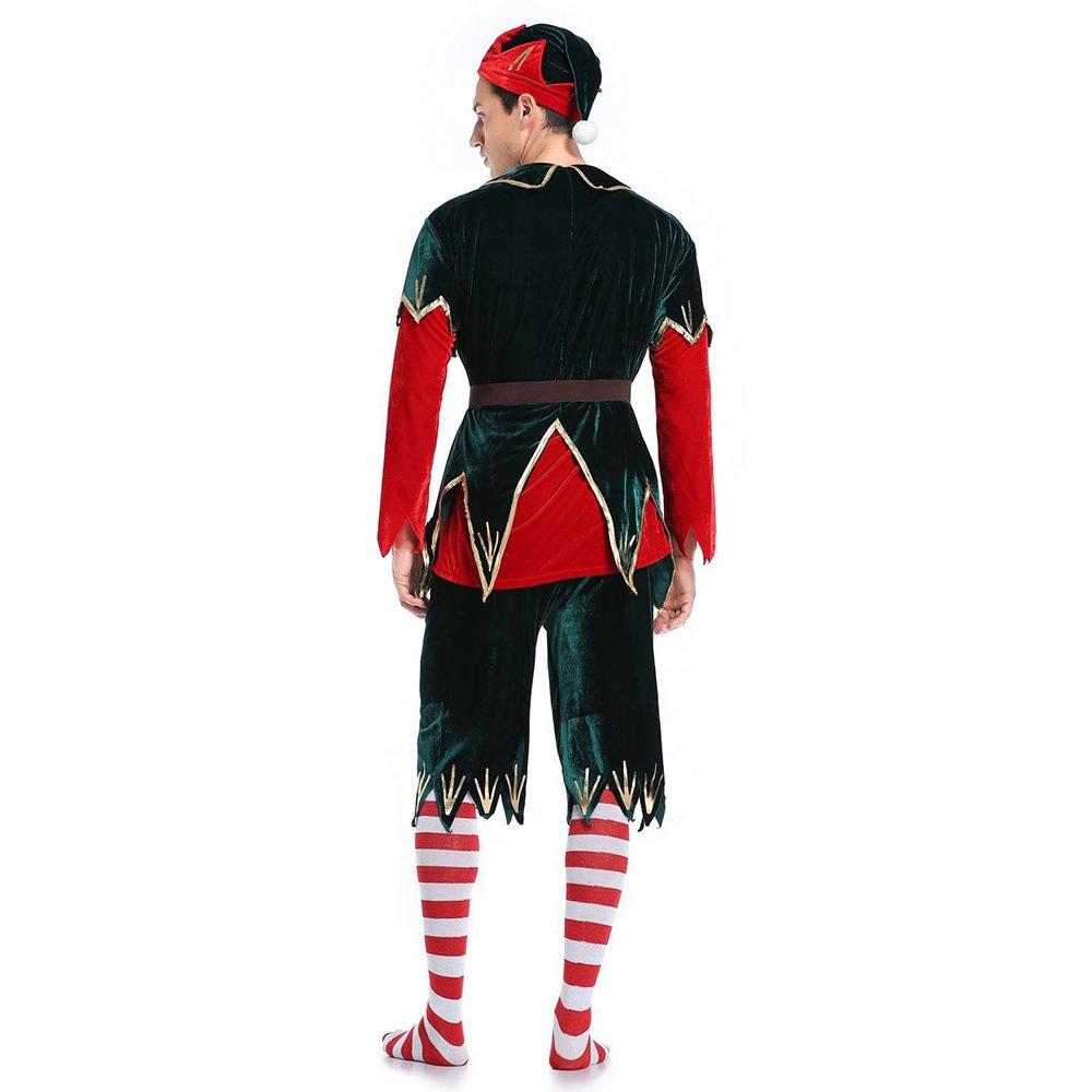 Men's Christmas Costume Classic Santa Clown Four-piece Suit - Ciclove