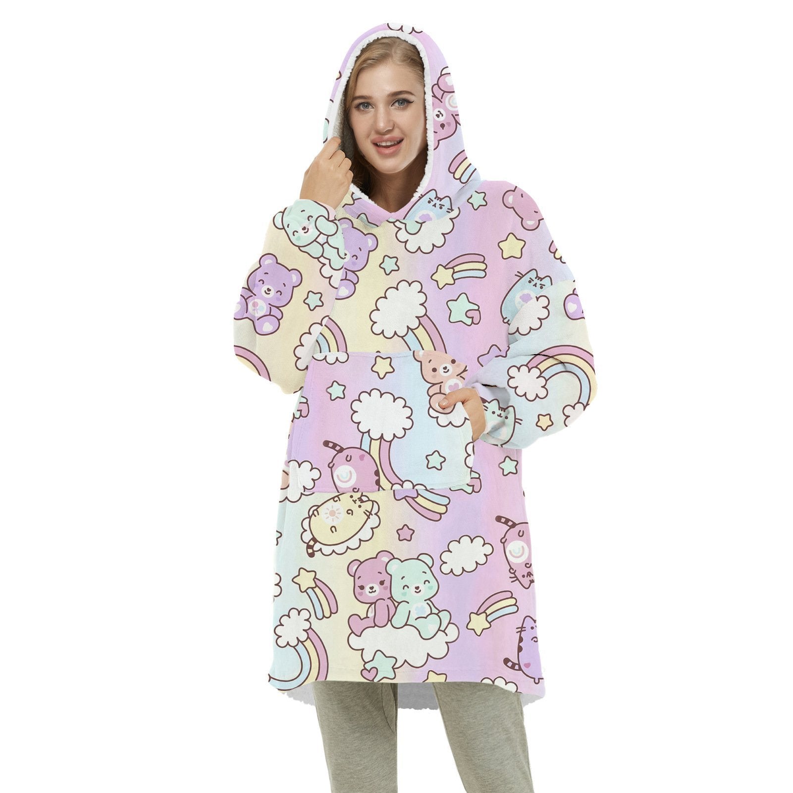 Christmas Eve Cloth Women Men Couple Printing Men's and Women's Winter Wear Blanket Sweater - Ciclove