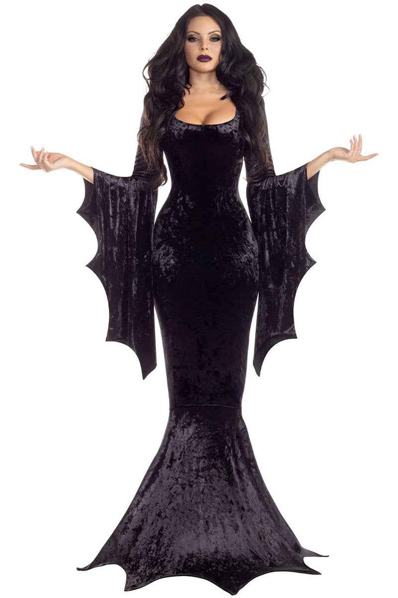 Women Vampire Queen Halloween Costume Black and Red