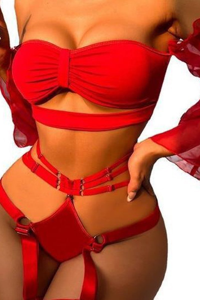 Women Lingerie Set With Garter Bra and Panty Lingerie Set