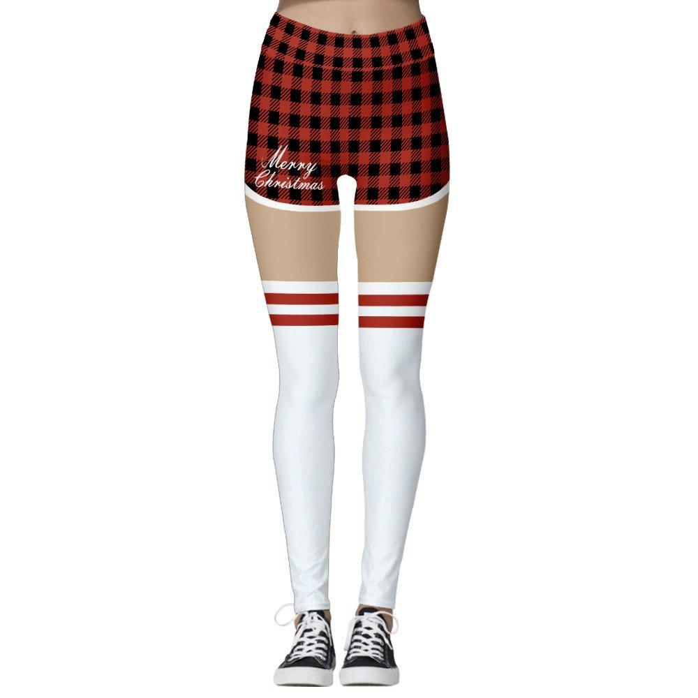 Christmas Pants Leggings Printed Cropped Pants Women - Ciclove