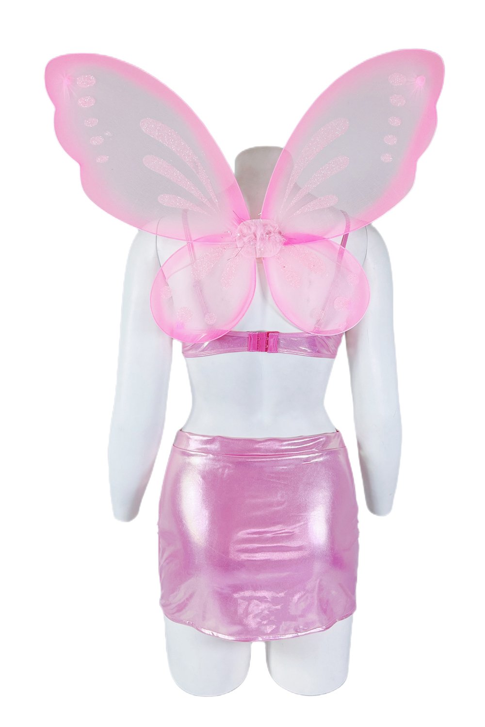 Stylish Women Pink Fringe Disco Fairy Cosume Halloween