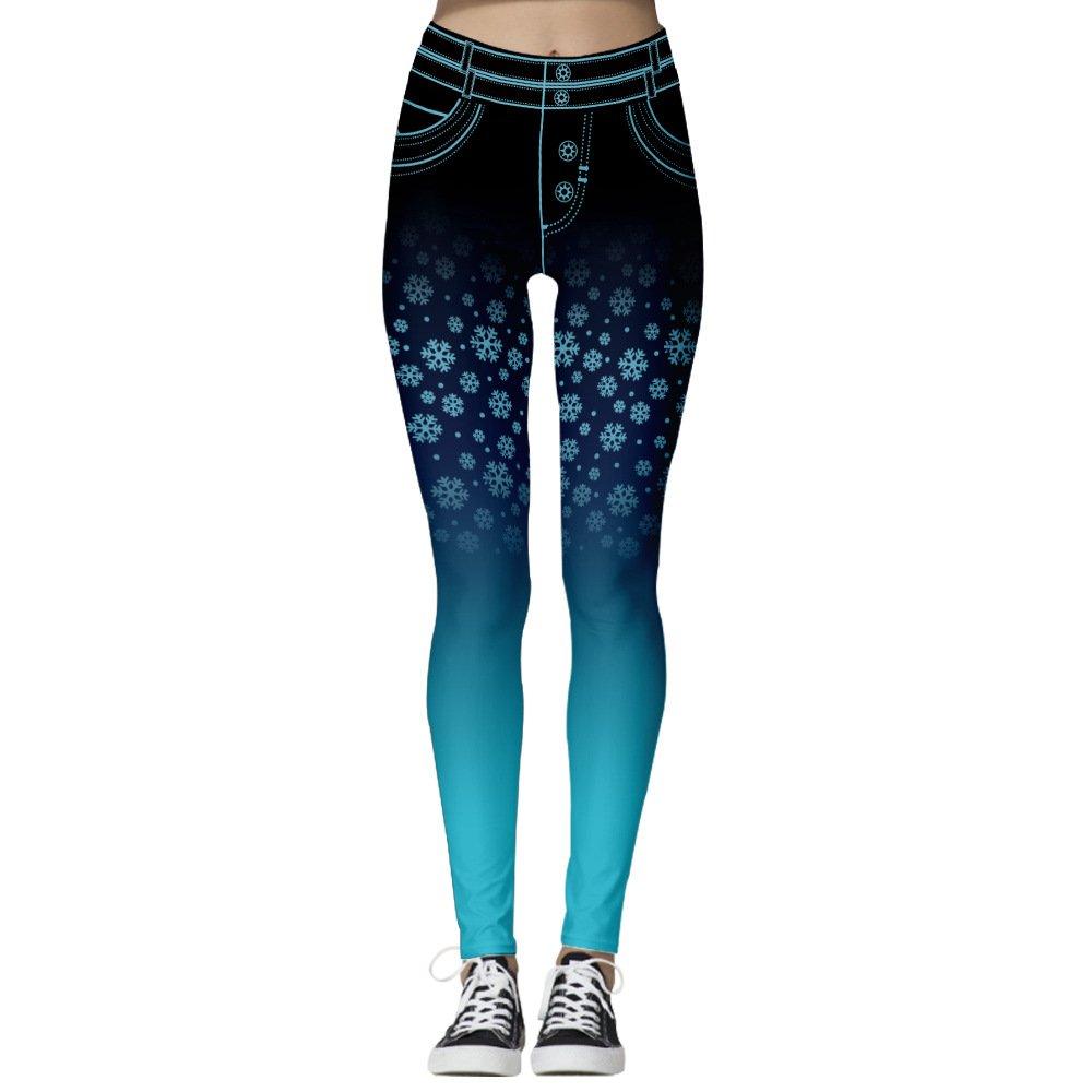 Christmas Pants Leggings Printed Cropped Pants Women - Ciclove