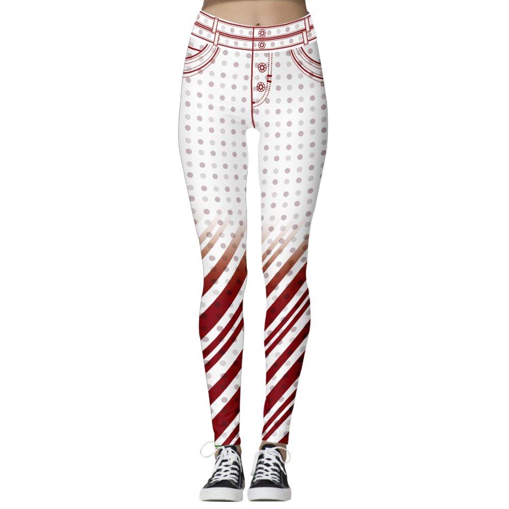 Christmas Pants Leggings Printed Cropped Pants Women - Ciclove