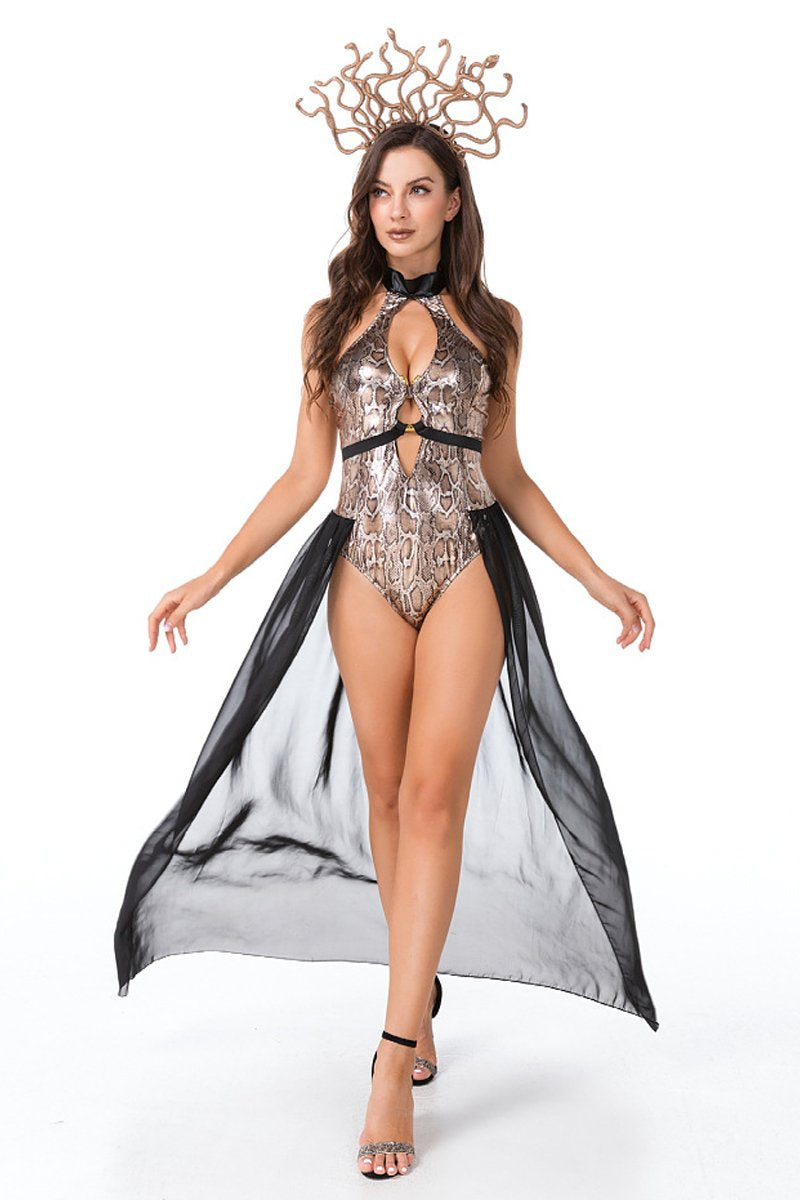 Silver Medusa Costume Ancient Greek Halloween