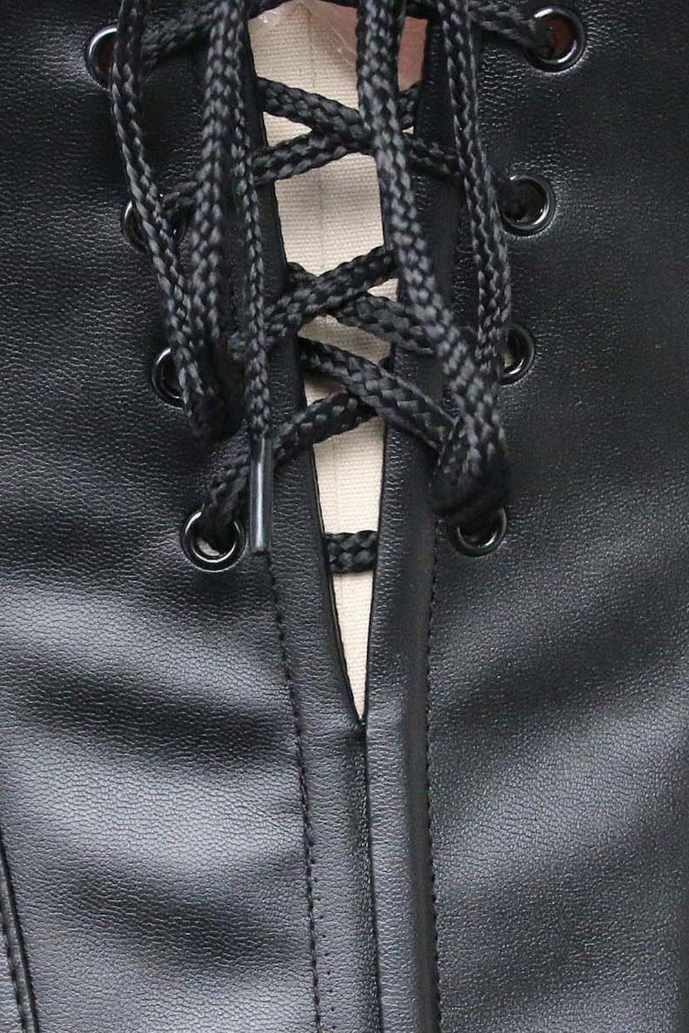 Leather Lace Up Corset Dress
