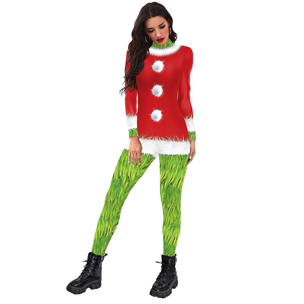 Christmas The Grinch 3D Printed jumpsuits onesies for women - ciclove