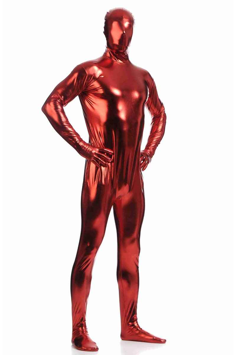 Men's Fully-Enclosed Jumpsuit Gummed Zentai Catsuits