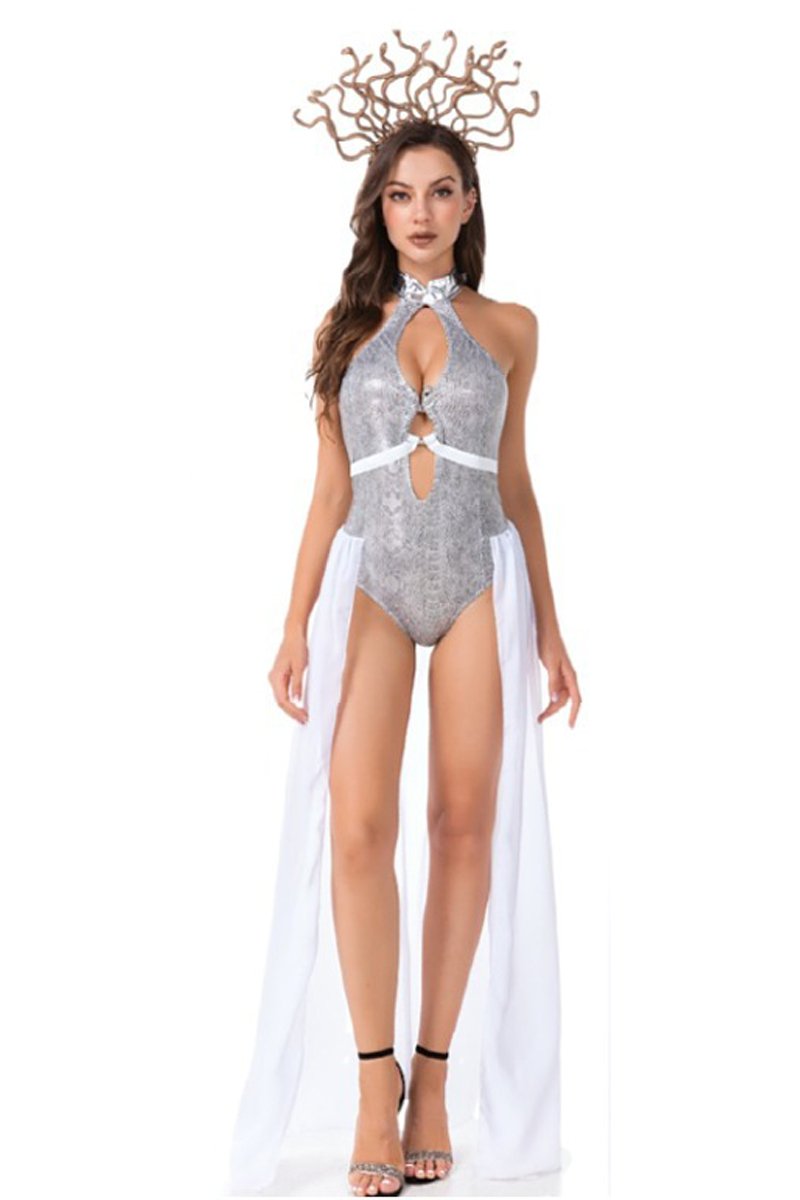 Silver Medusa Costume Ancient Greek Halloween