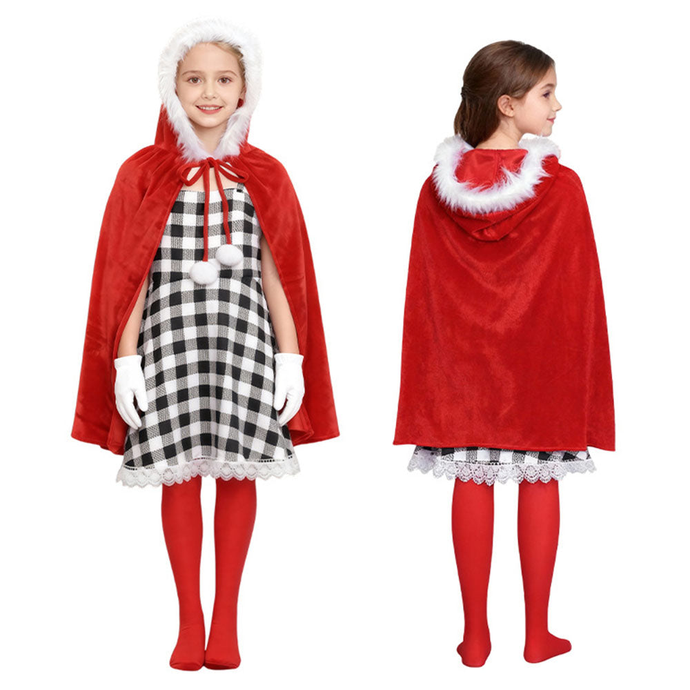 Girls Cindy Lou Who Costume Christmas Kids Whoville Dress Sets - Ciclove