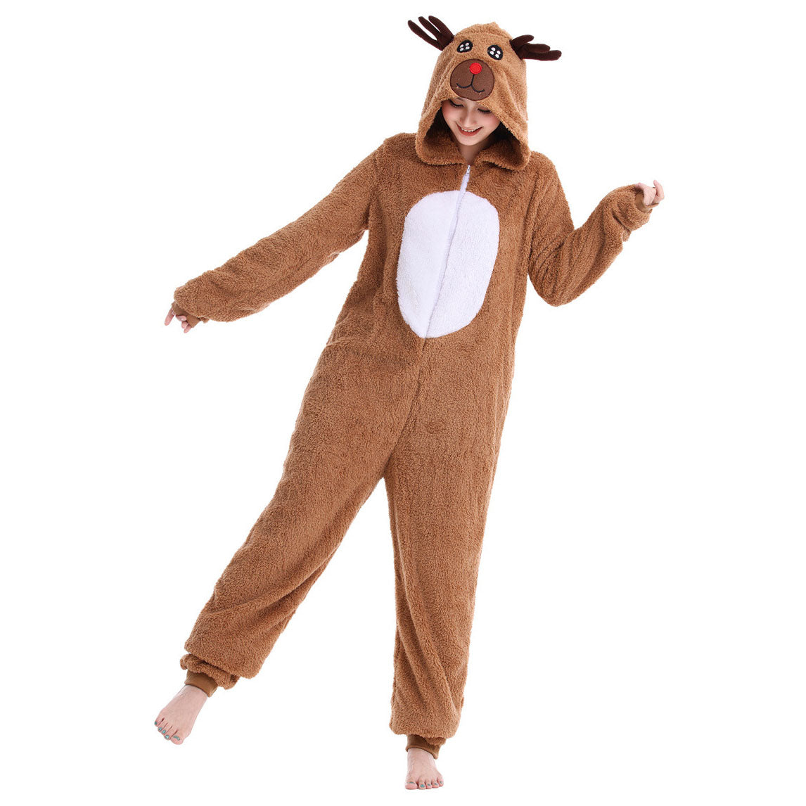 Christmas Onesie Women's Reindeer Cosplay Costume Jumpsuit Carnival Xmas Outfits - Ciclove