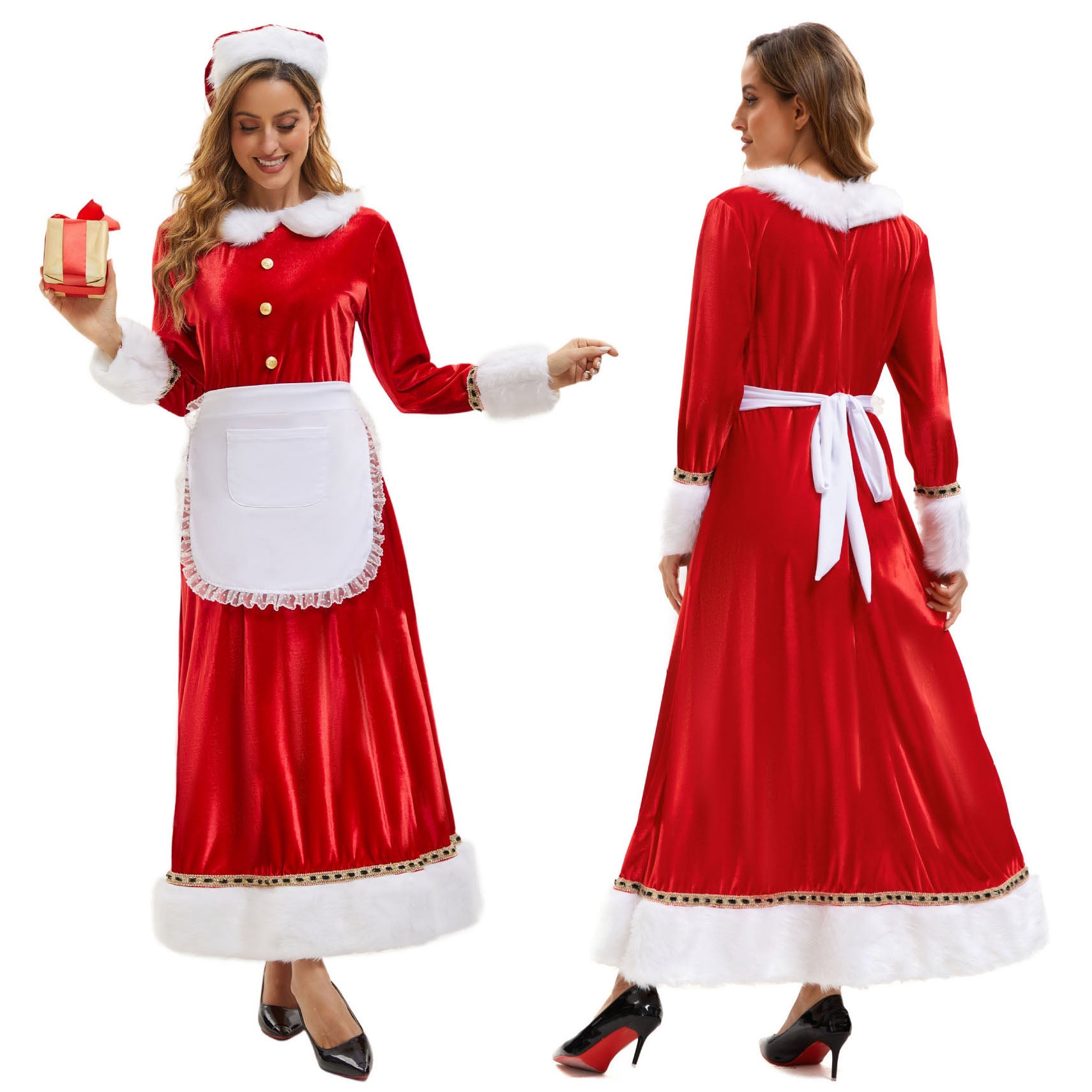 Christmas Women's Dress for Adult Party Performance Santa Xmas Outfits - Ciclove