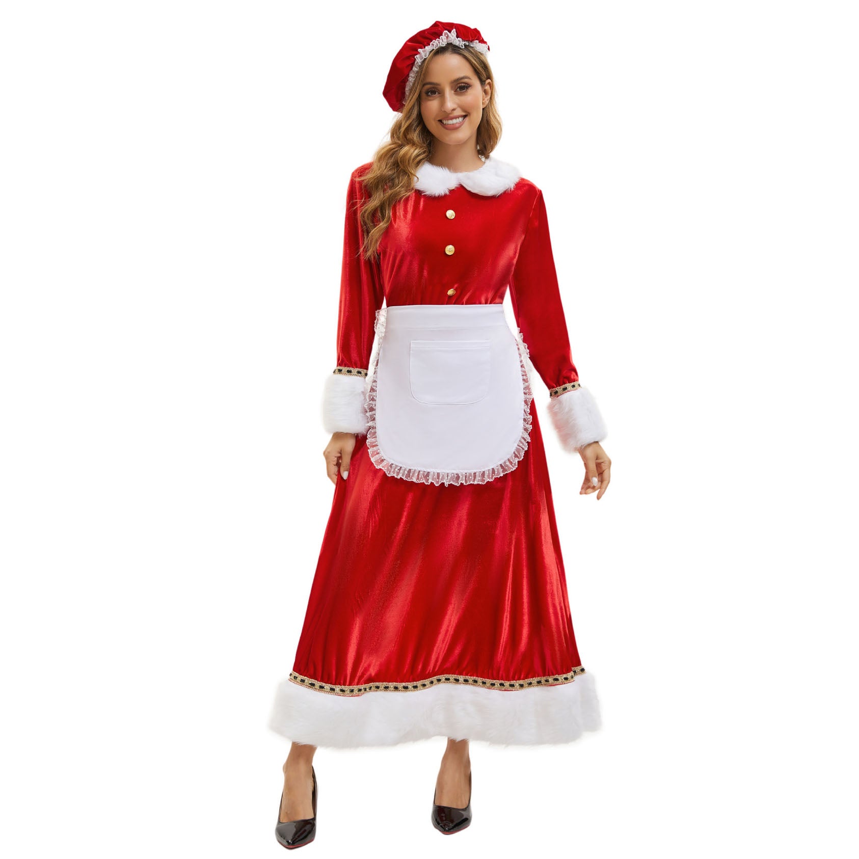 Christmas Women's Dress for Adult Party Performance Santa Xmas Outfits - Ciclove