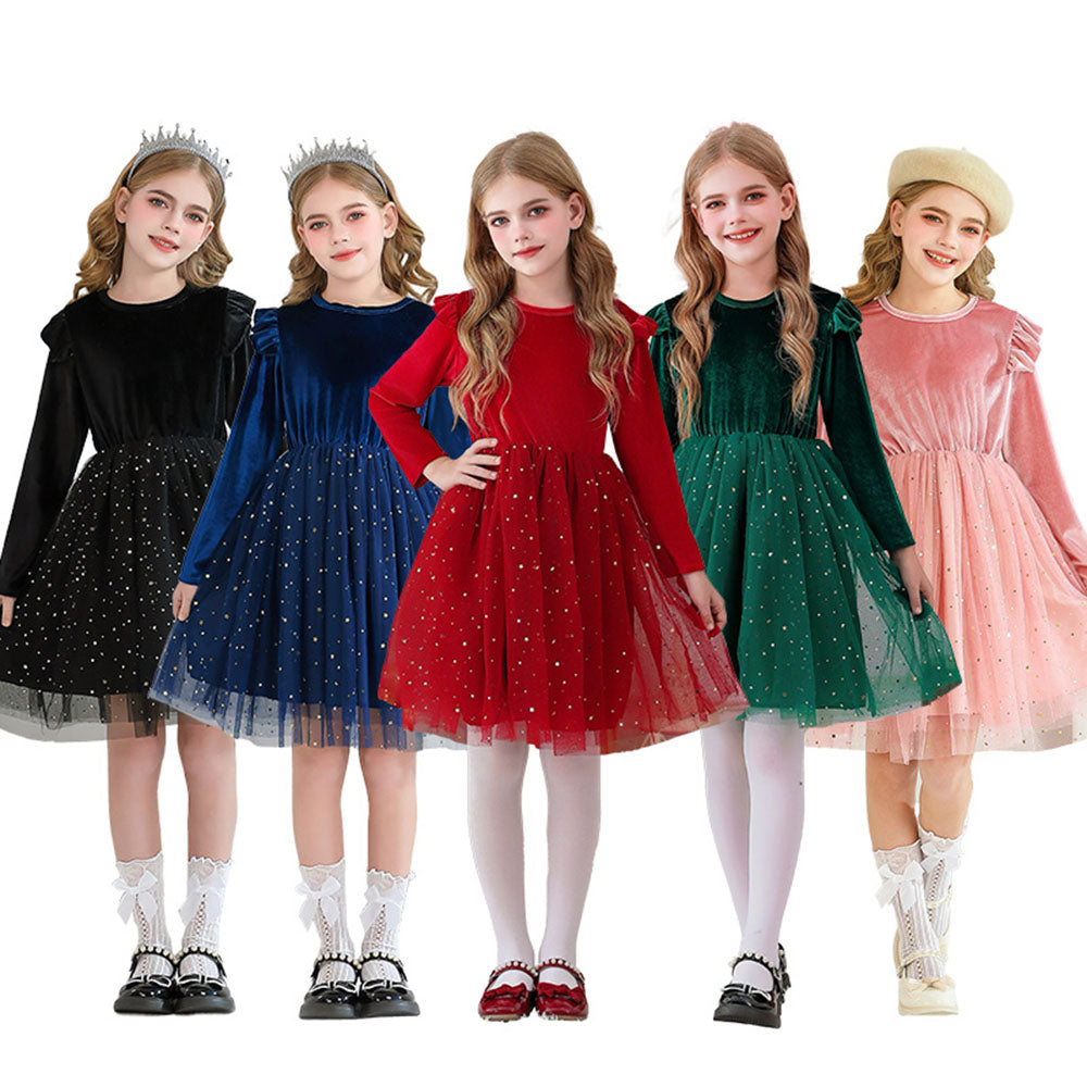 Girls Sweater Dress Autumn And Winter New Bow Christmas Costumes - Ciclove
