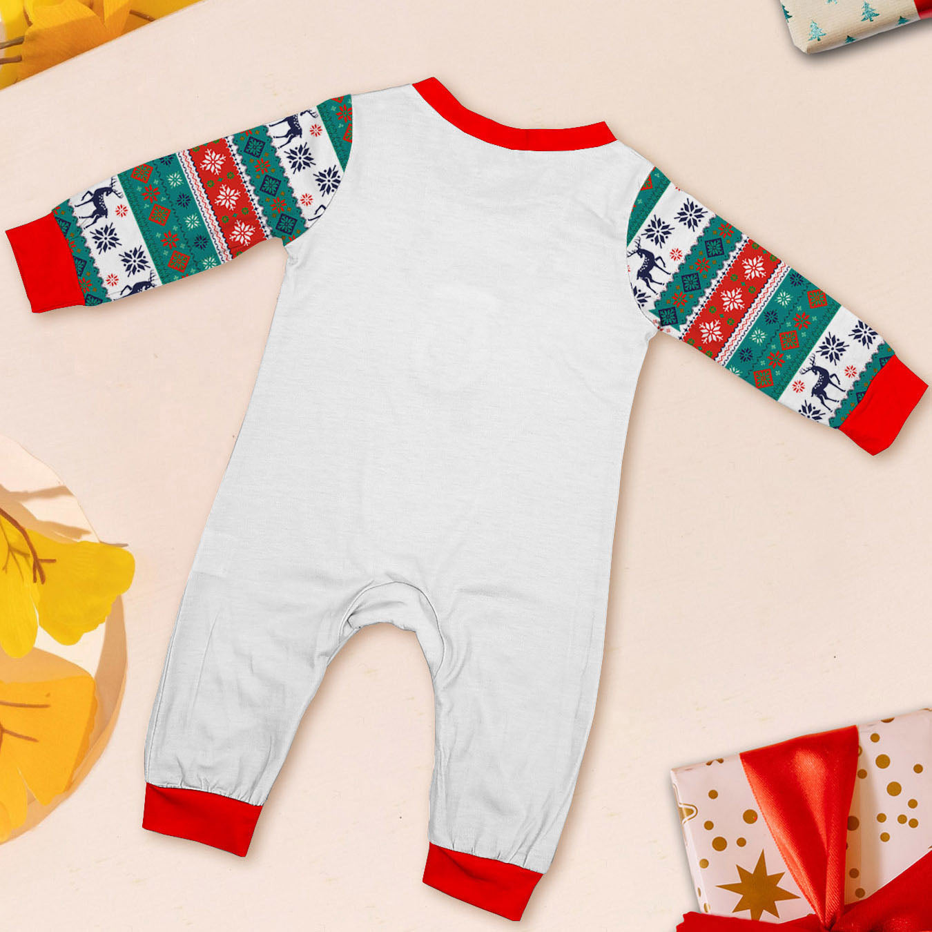 Christmas Deer print Contrasting colors Family Matching Pajamas Sets - Ciclove