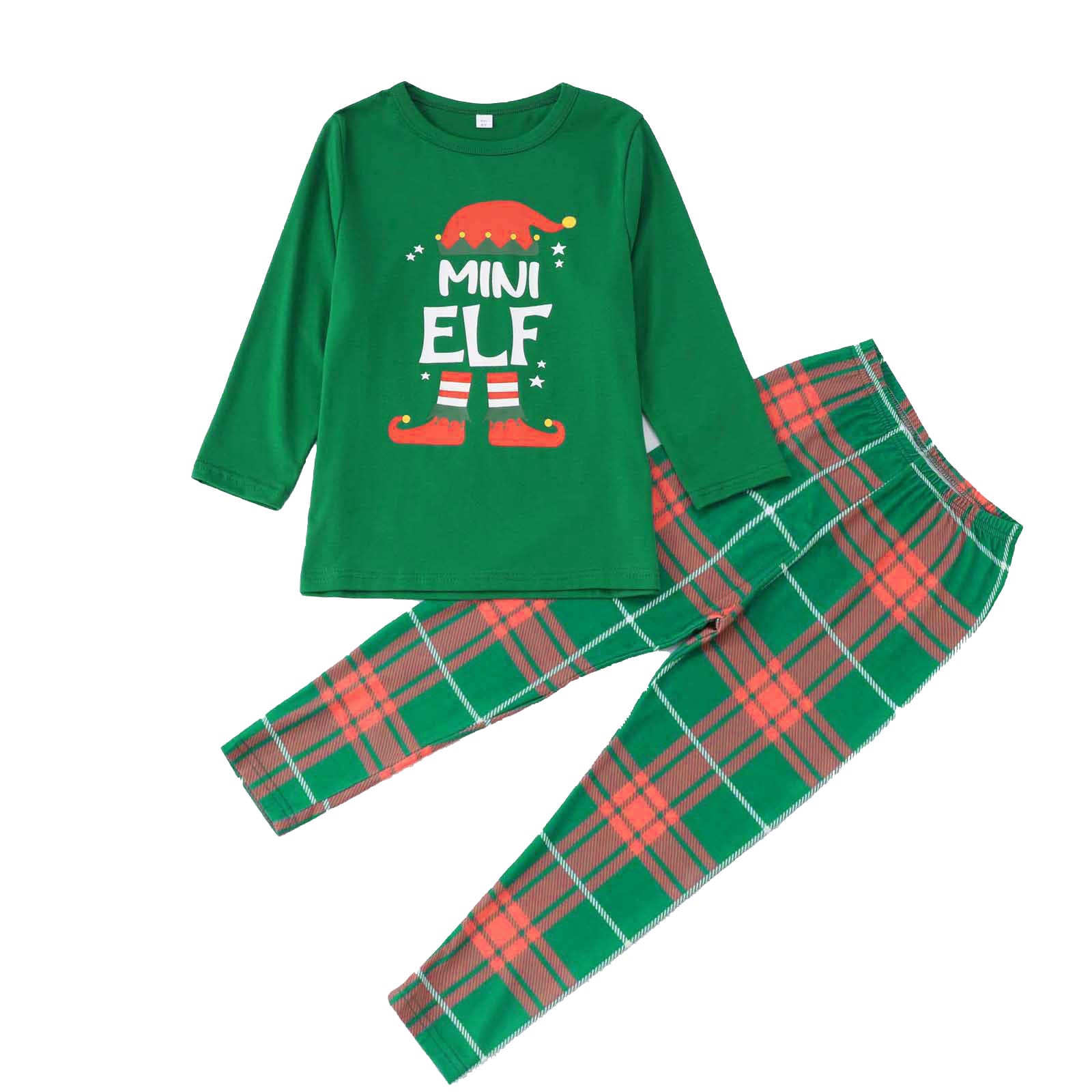 Christmas Elf print Contrasting colors Family Matching Pajamas Sets - Ciclove
