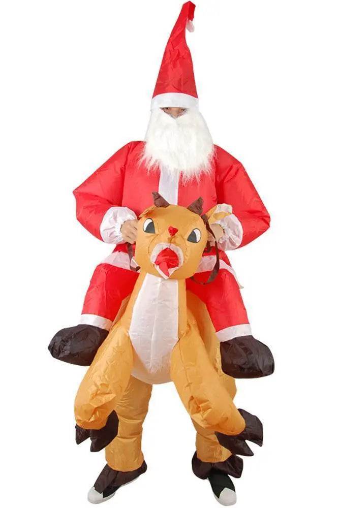 Adult Inflatable Halloween Santa Claus Cosplay Costume Suit - ciclove