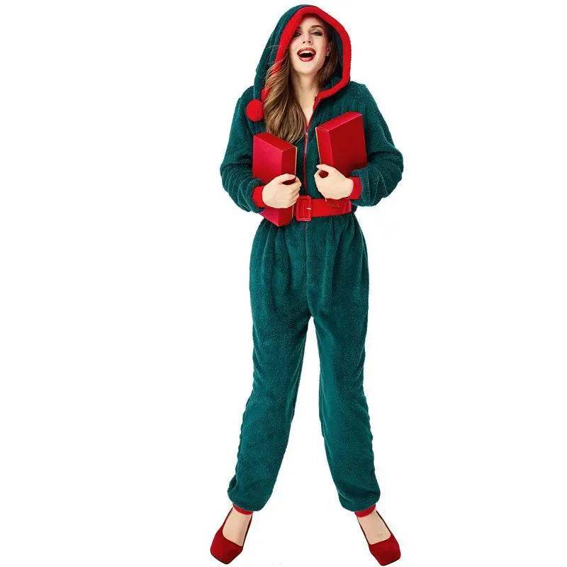 Christmas Family Matching Costume Onesies Hooded Pajamas Jumpsuit - ciclove