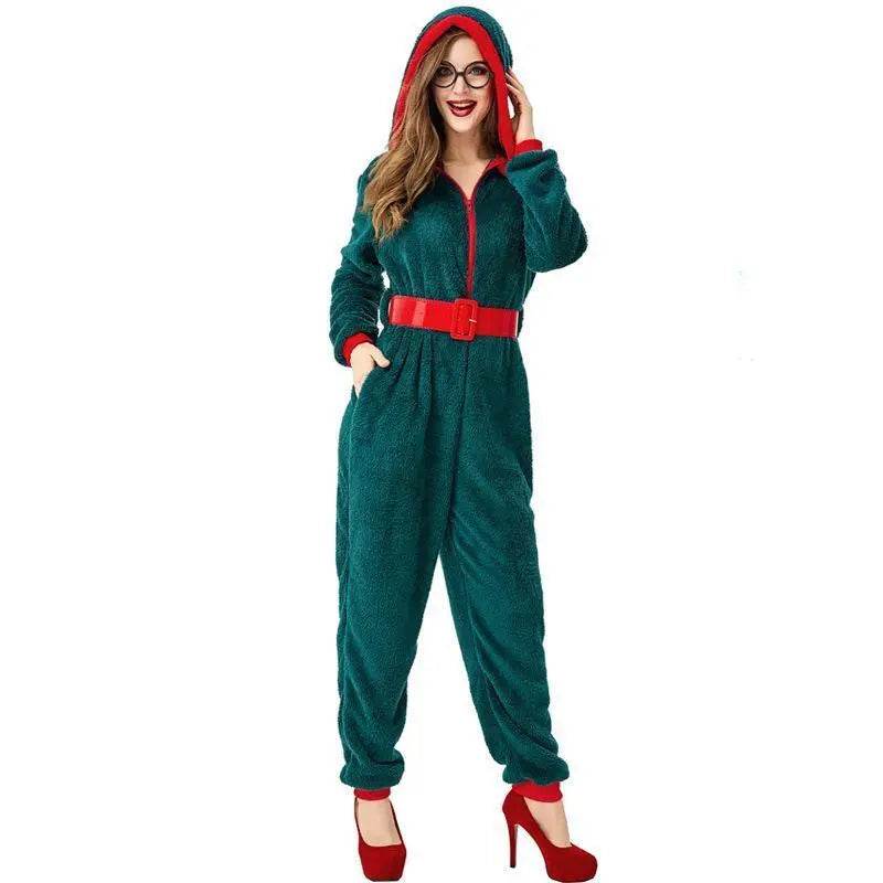 Christmas Family Matching Costume Onesies Hooded Pajamas Jumpsuit - ciclove