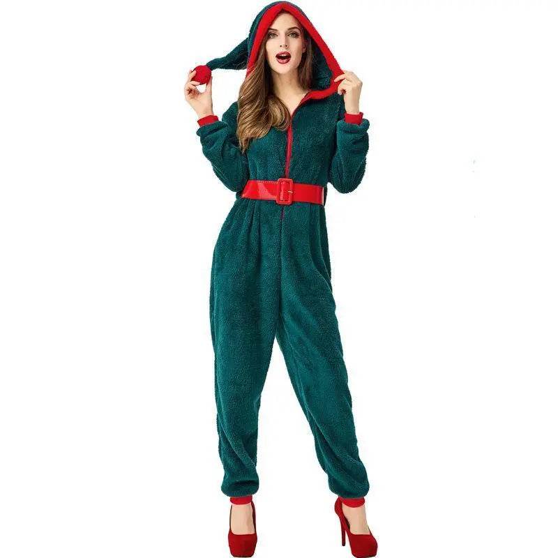Christmas Family Matching Costume Onesies Hooded Pajamas Jumpsuit - ciclove
