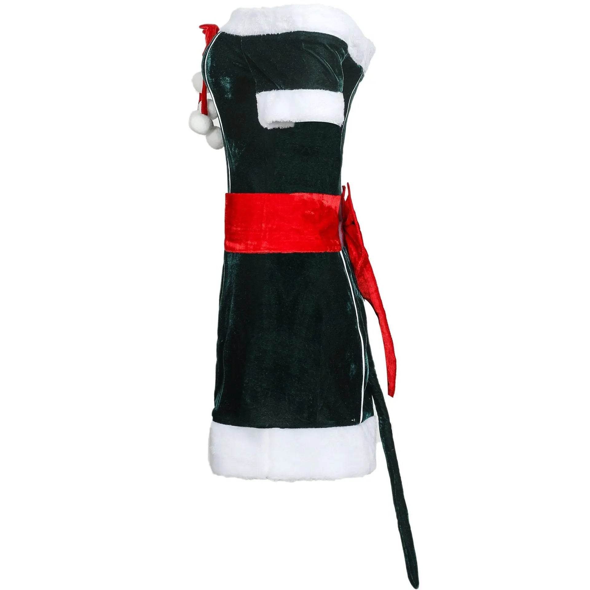 Christmas Off Shoulder Cute Cat Costumes Party Dress - ciclove