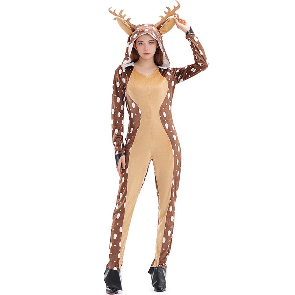 BuyChristmas costume cosplay cute spotted sika deer animal costume Jumpsuit onesie Now Cheaper With 3 - 5 Days Ship - PajamasBuy