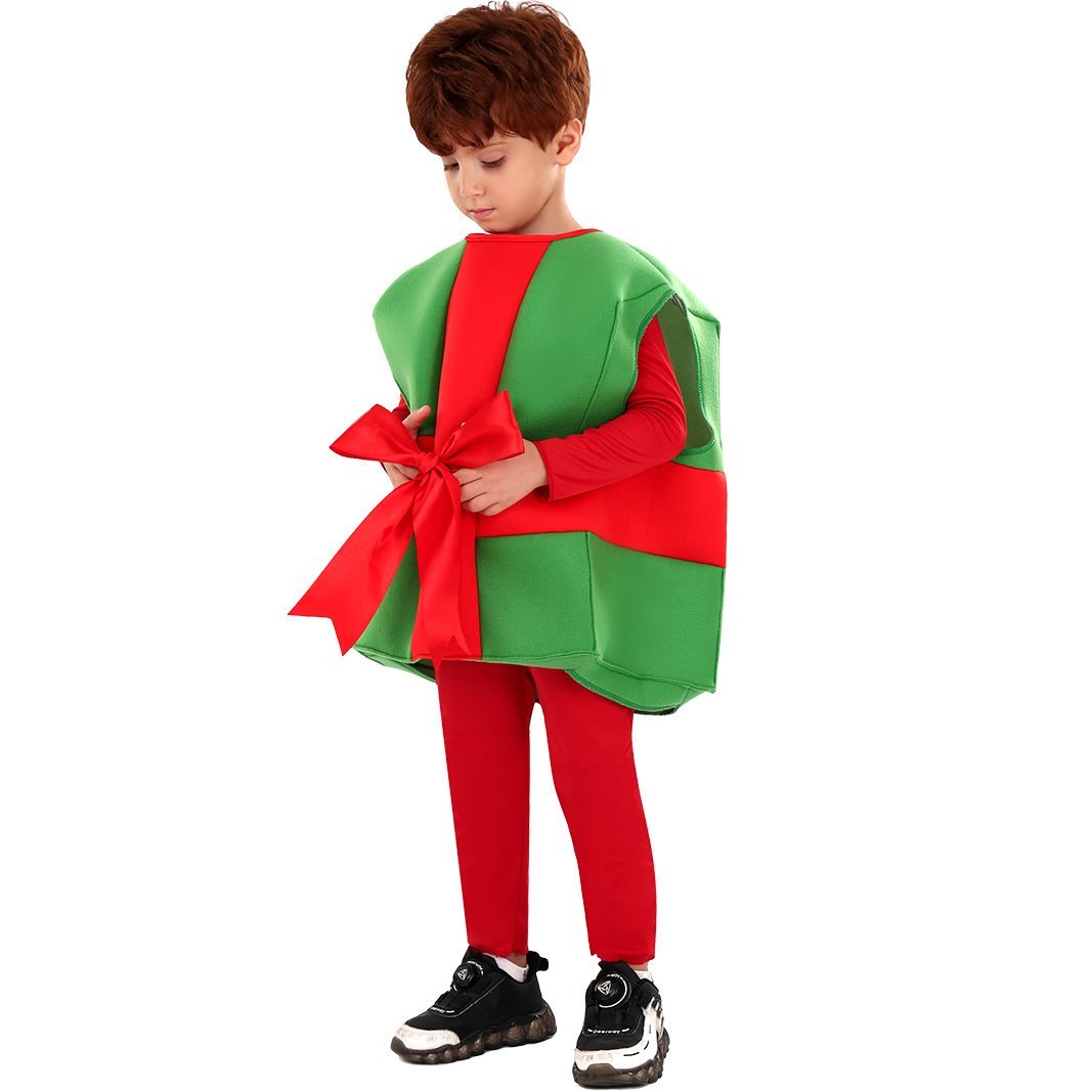 BuyChristmas Santa Claus Gift Box kids Costume for Party Holiday cosplay Now Cheaper With 3 - 5 Days Ship - PajamasBuy