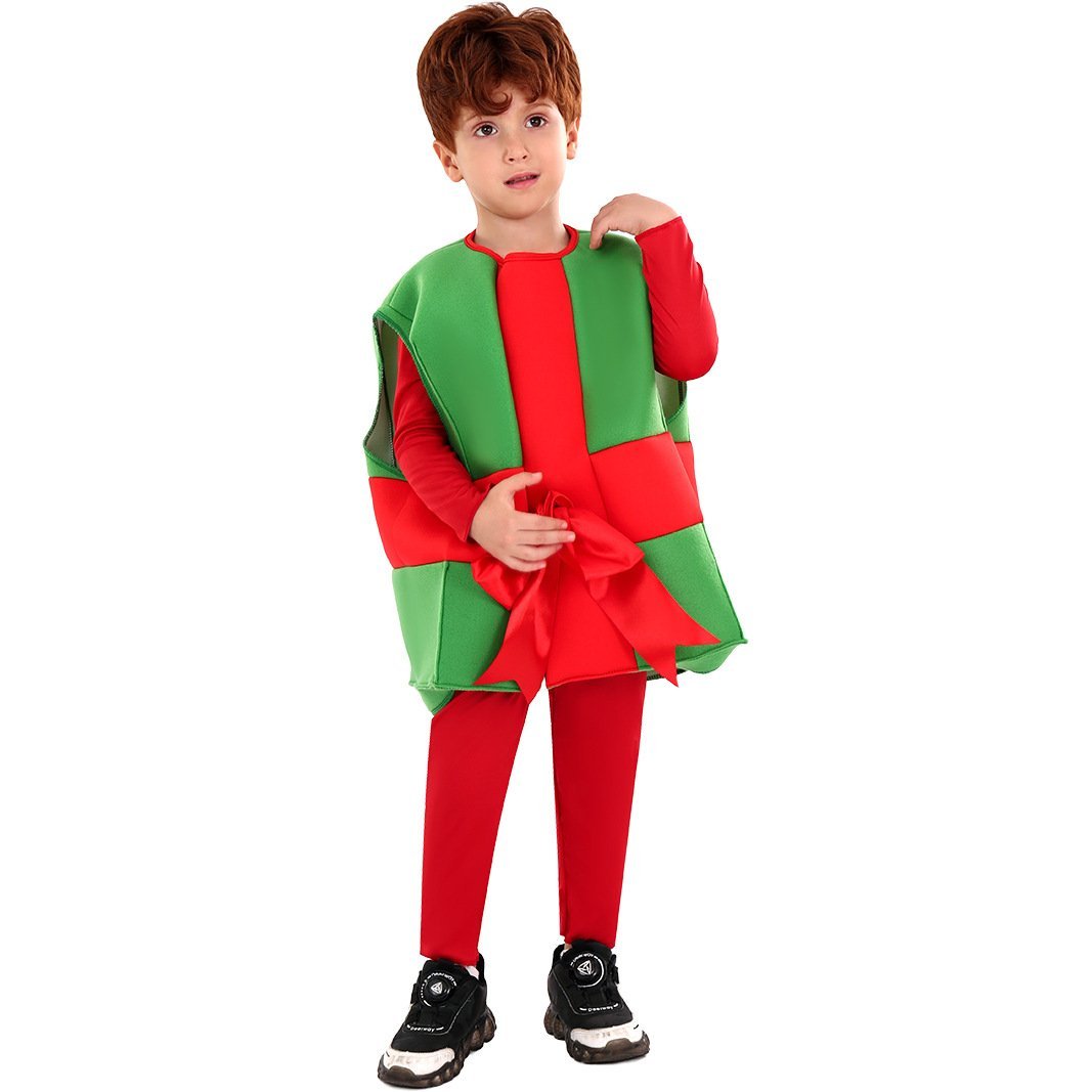 BuyChristmas Santa Claus Gift Box kids Costume for Party Holiday cosplay Now Cheaper With 3 - 5 Days Ship - PajamasBuy