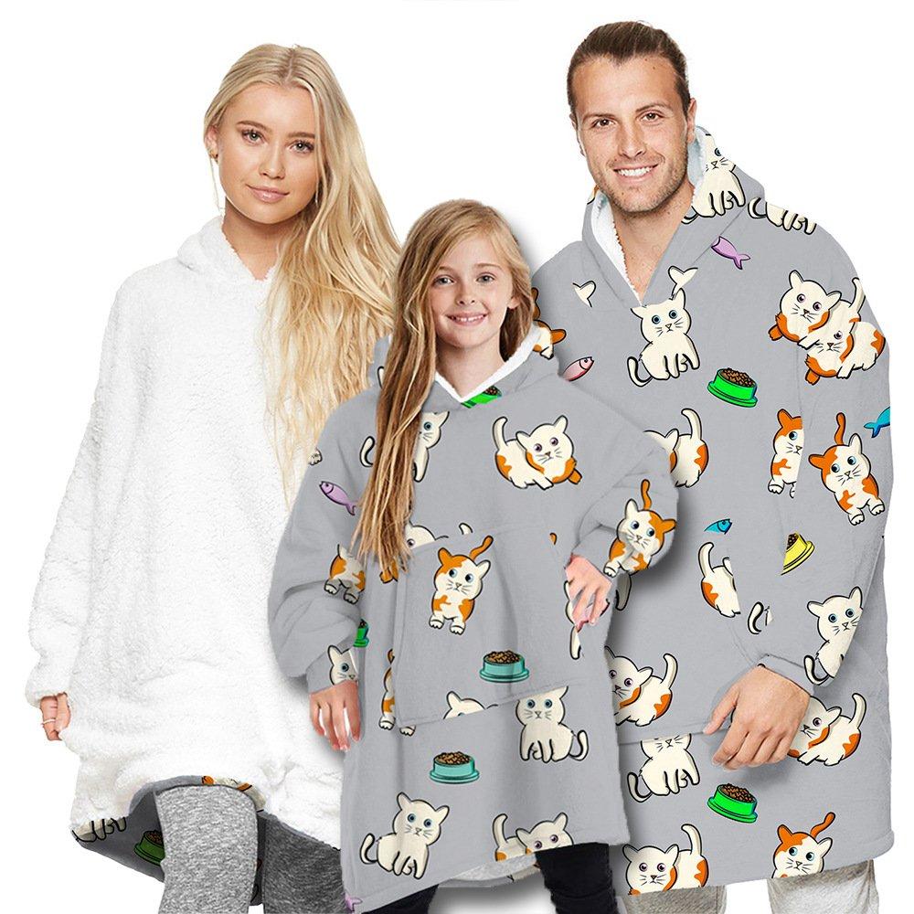 Family matching pajamas robes hoodie blanket Holiday Christmas Gifts - Ciclove